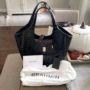 NWT Brahmin Black Melbourne Carla Bag.